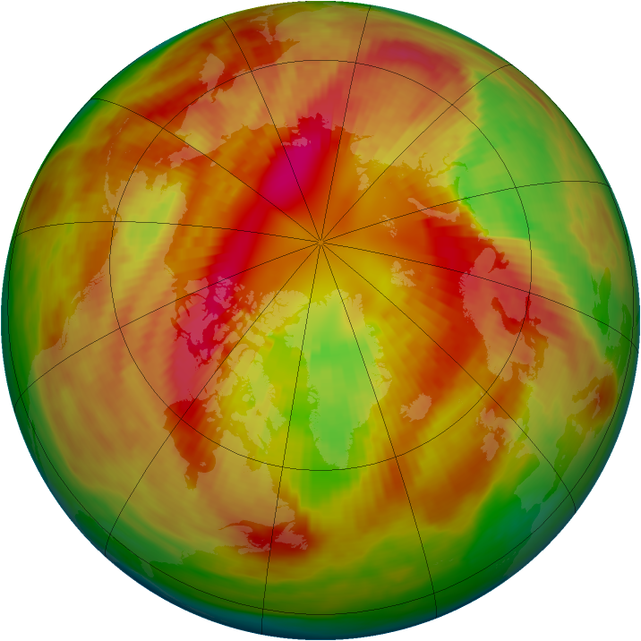 Arctic ozone map for 03 March 1982